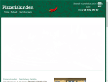 Tablet Screenshot of pizzerialunden.com